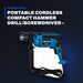 Johnkeans JK-PT-2095 – Portable Cordless Compact Hammer Drill/Screwdriver – High Power 20V