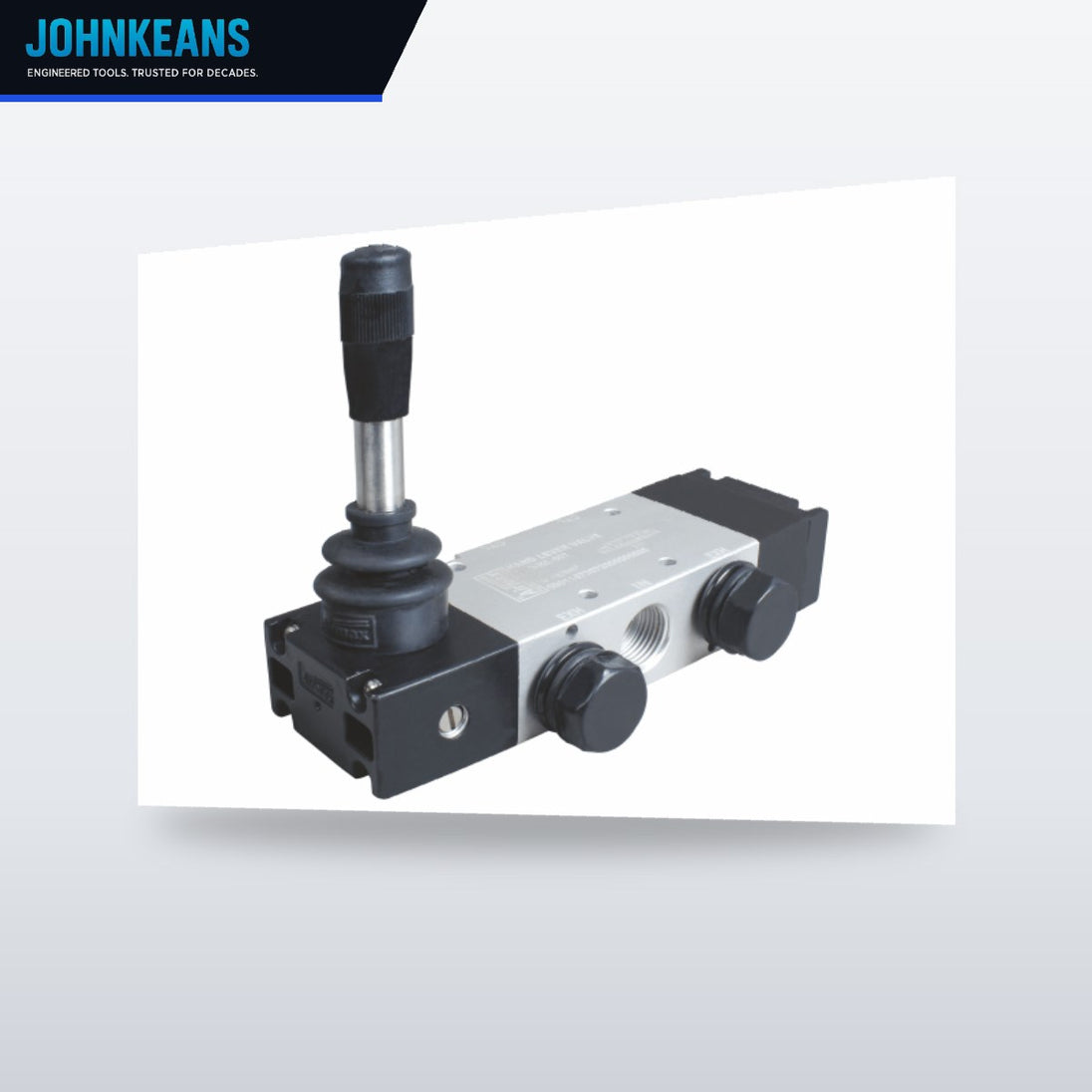 Johnkeans JK-HT-2029 – 5/3-Way Hand Lever Valve-G 1/2-3 Stable Positions – Indexed-Center Closed, Manually Actuated