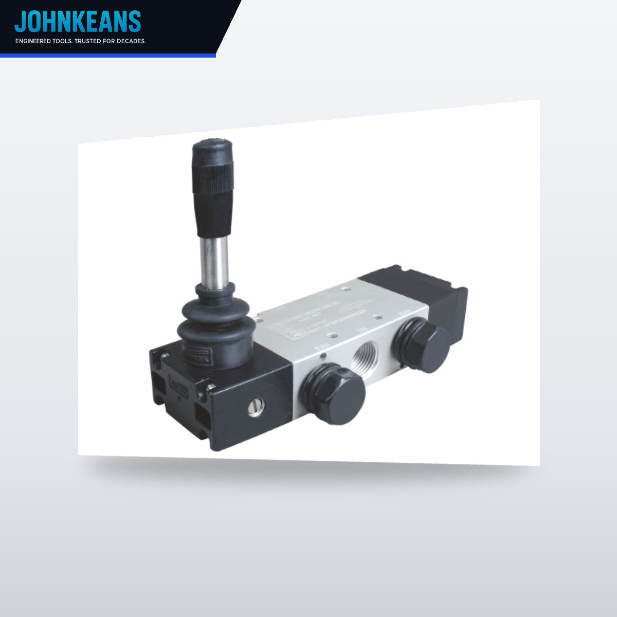 Johnkeans JK-HT-2029 – 5/3-Way Hand Lever Valve-G 1/2-3 Stable Positions – Indexed-Center Closed, Manually Actuated