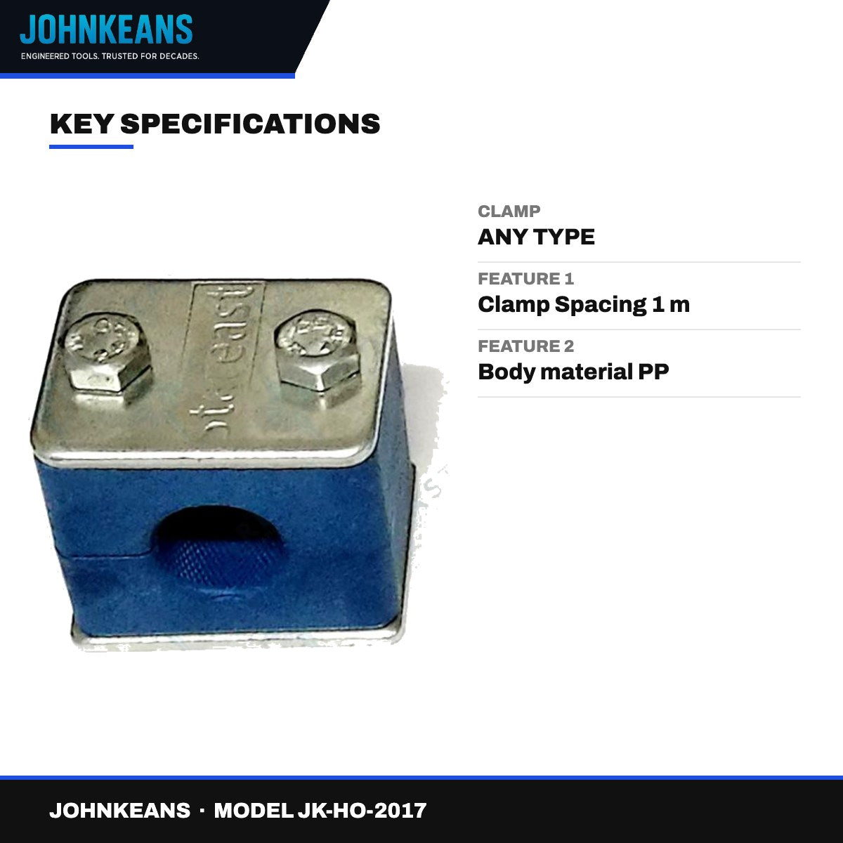 Johnkeans JK-HO-2017 – Single Tube Clamp For 9Mm Tube