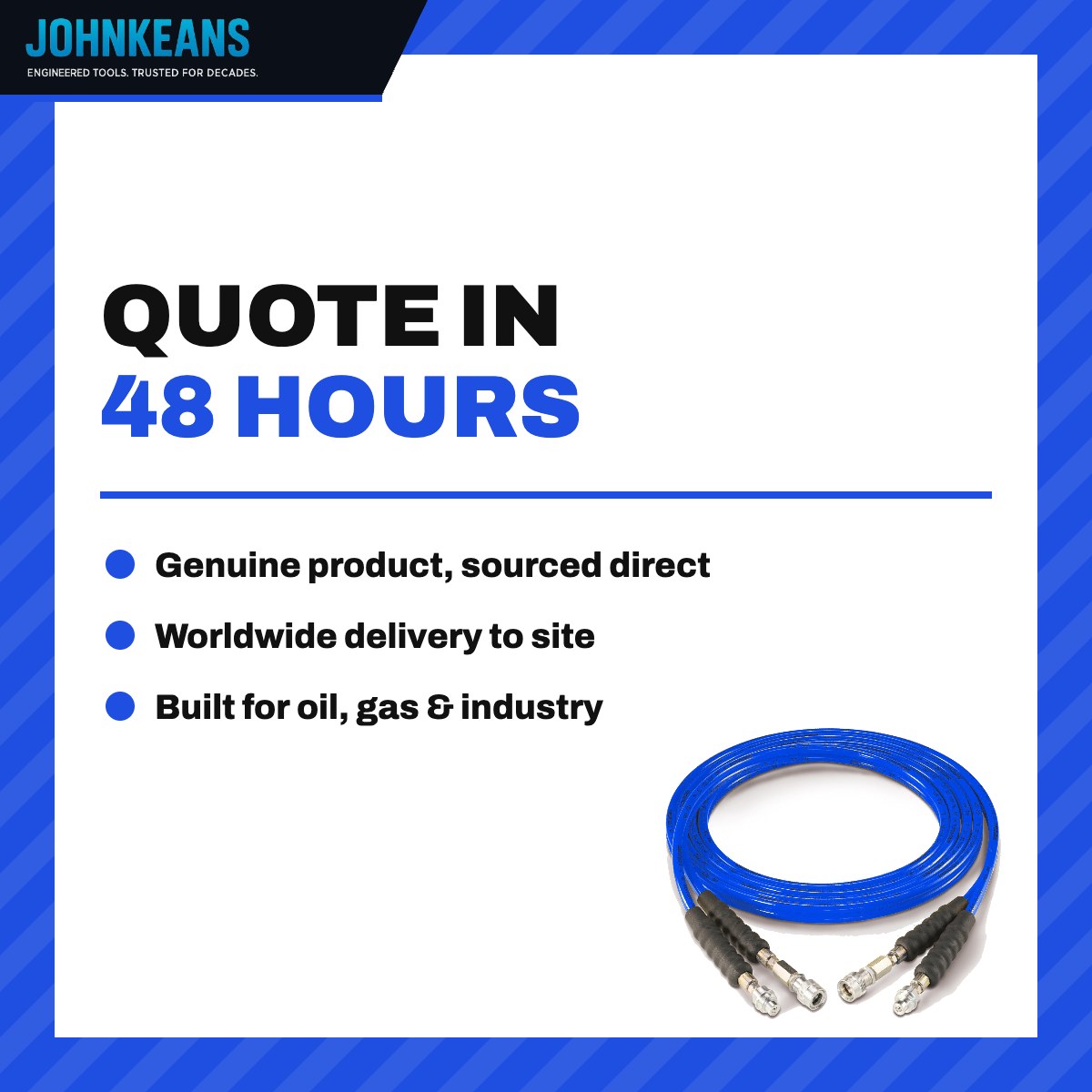 Johnkeans JK-TW-2112 – Twin Torque Wrench Hose – 10, 000 Psi