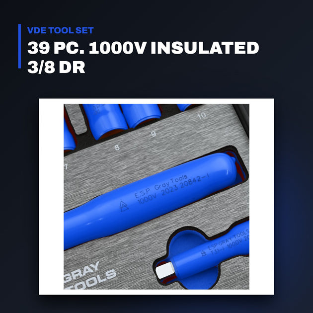 Johnkeans JK-GS-2069 – 39 Pc. 1000V Insulated 3/8 Dr
