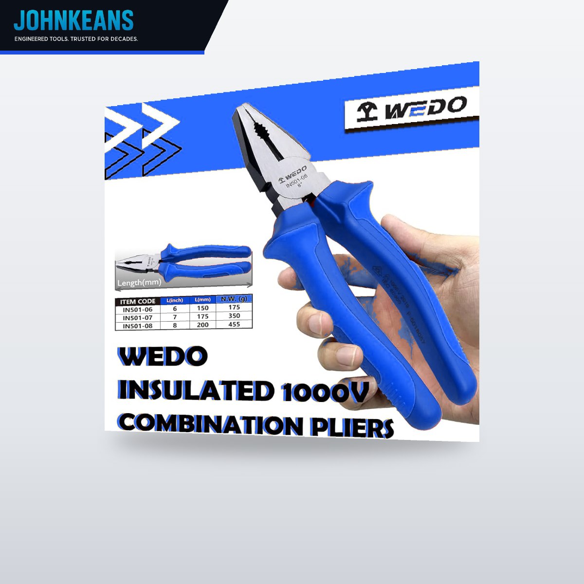 Johnkeans JK-GS-2065 – 1000V Insulated Tongue And Groove