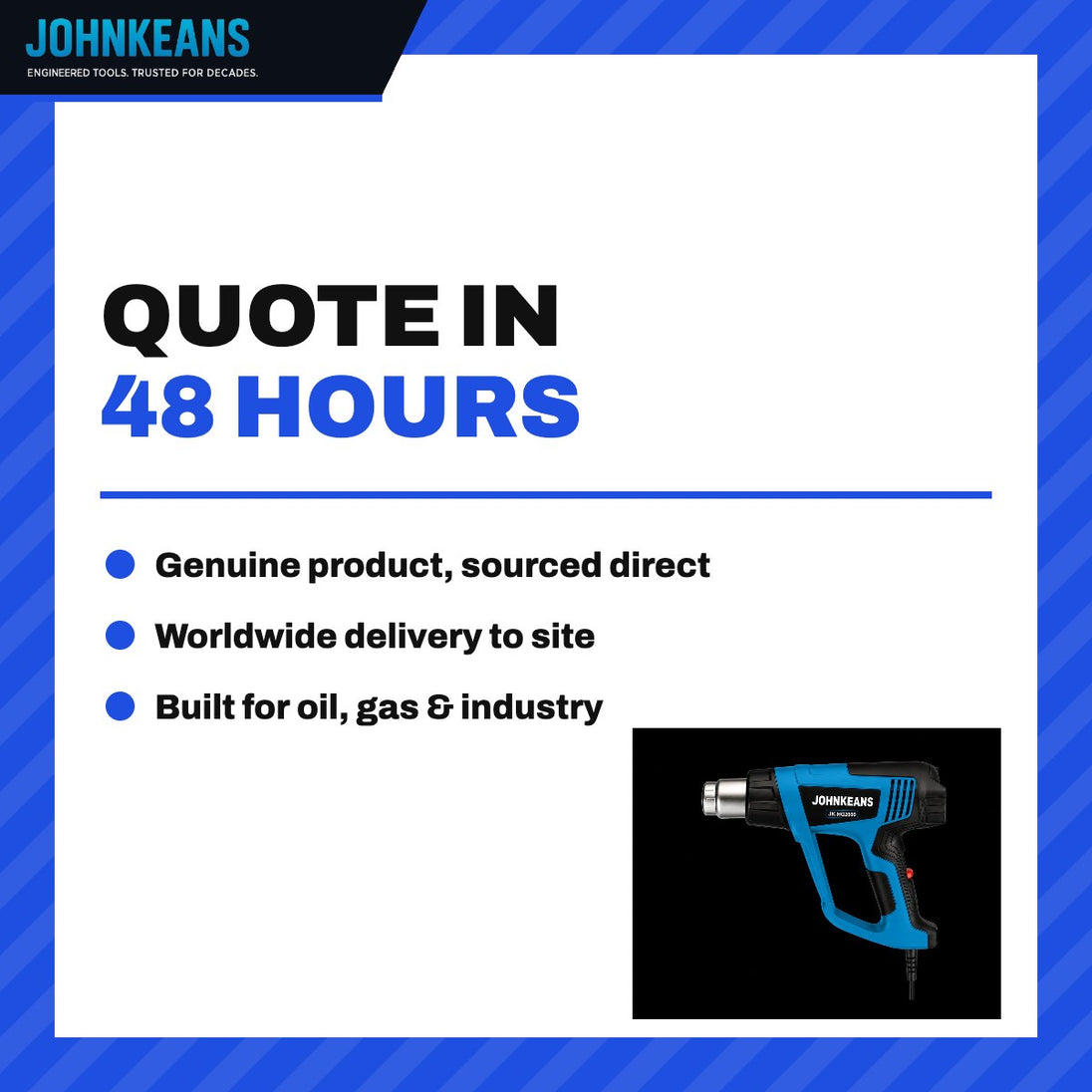 Johnkeans JK-GS-2068 – 2000W 220V Corded Heat Gun