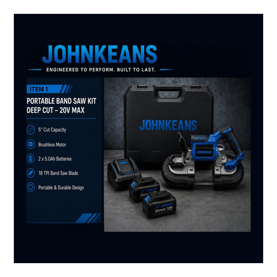Johnkeans JK-PT-2093 – Portable Band Saw Kit – Deep Cut