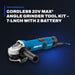 Johnkeans JK-PT-2049 – Cordless 20V Max* Angle Grinder Tool Kit – 7-Lnch With 2 Battery