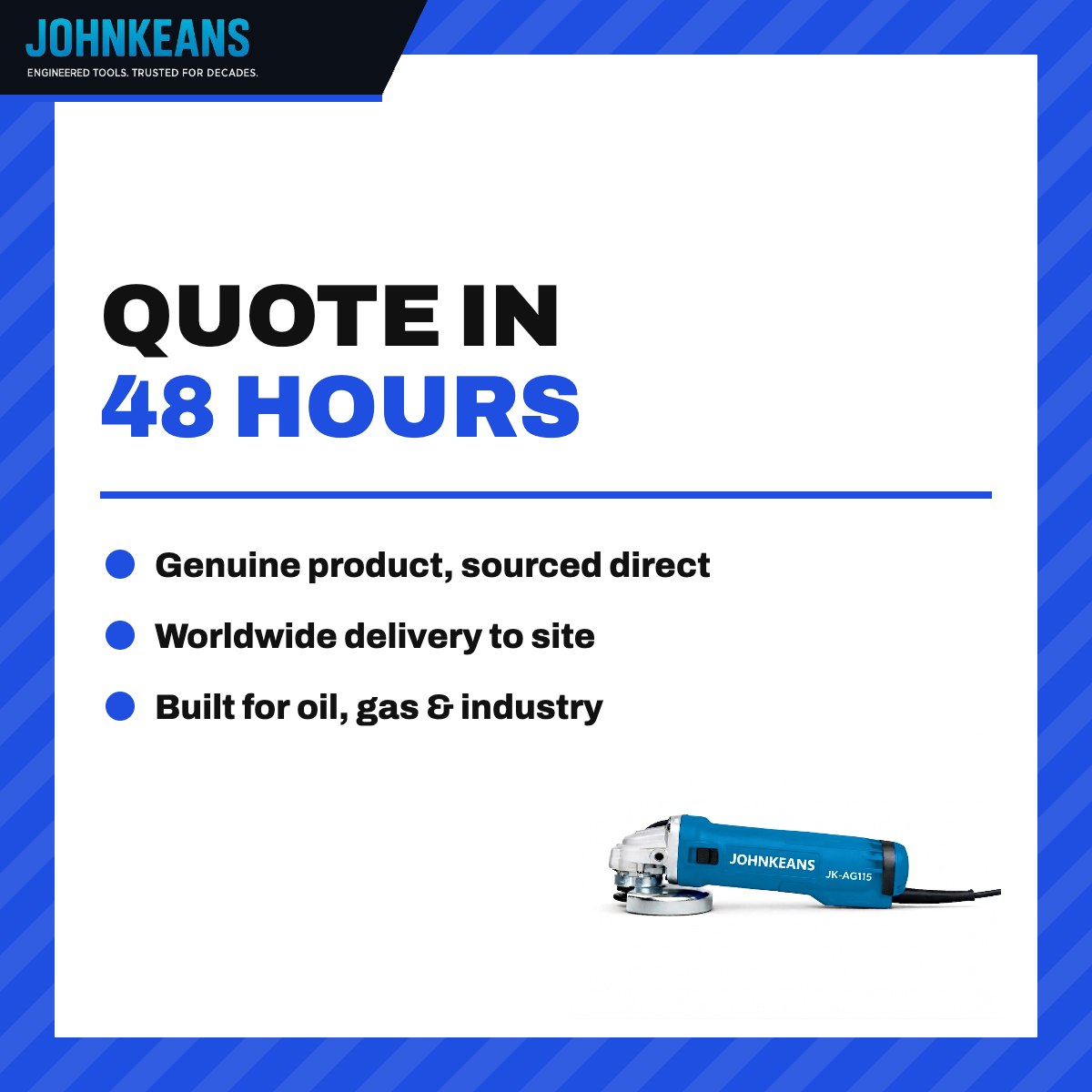 Johnkeans JK-PT-2068 – Grinder Battery – 20V Max Angle Grinder Tool Kit, 4-1/2-Inch
