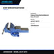 Johnkeans JK-HT-2073 – Heavy Duty Swivel Bench Vise 8-Inch