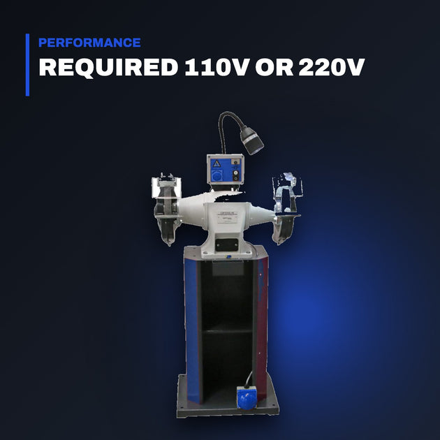 Johnkeans JK-PT-2092 – Optimum Optigrind Gz 25D Bench Grinder (Set A) Inc. Brake – Light, Stand & Estop Foot Switch.
