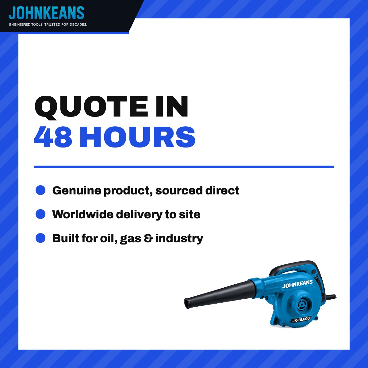 Johnkeans JK-PT-2039 – 18V-120 Professional Cordless Blower
