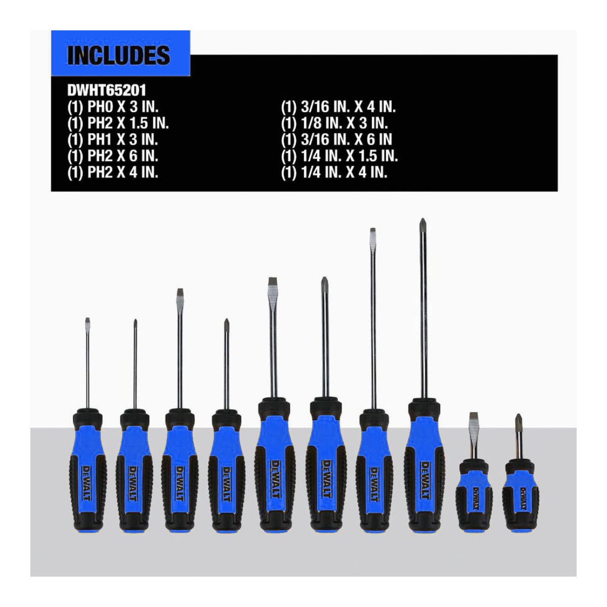 Johnkeans JK-HT-2019 – 10-Piece Durable Metal And Plastic Fixed Bar Screwdriver