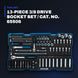 Johnkeans JK-TW-2047 – 13-Piece 3/8 Drive Socket Set / Cat. No. 65506