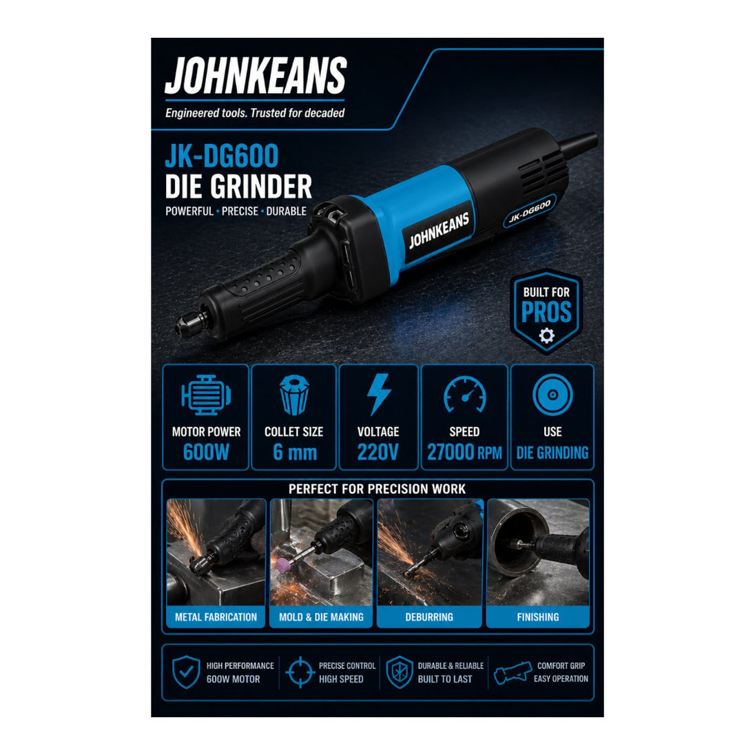Johnkeans JK-PT-2053 – Cordless Die Grinder