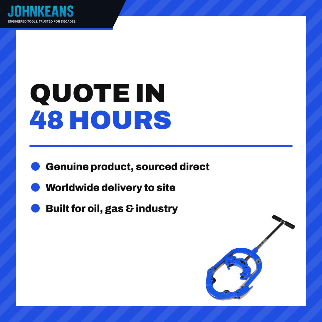 Johnkeans JK-HT-2113 – Manual Heavy Wall Steel Hinged Pipe Cutter With 4 Cutter Wheels For Carbon Steel Pipe Size 6 To 8 – Designed F