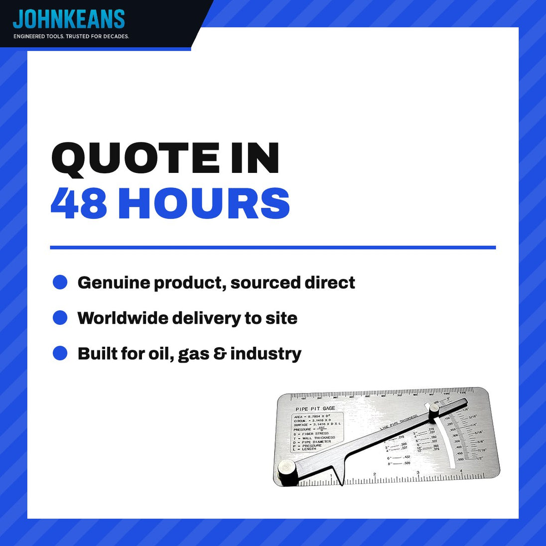 Johnkeans JK-EL-2004 – Pipe Pit Gauge, Welding Inspection