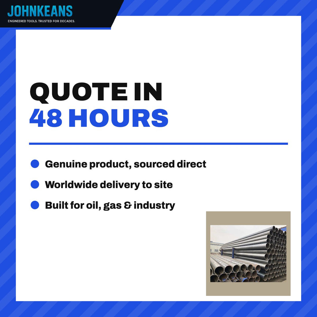 Johnkeans JK-EL-2005 – Extended Heat Exchanger Tubes 25.4 mm OD