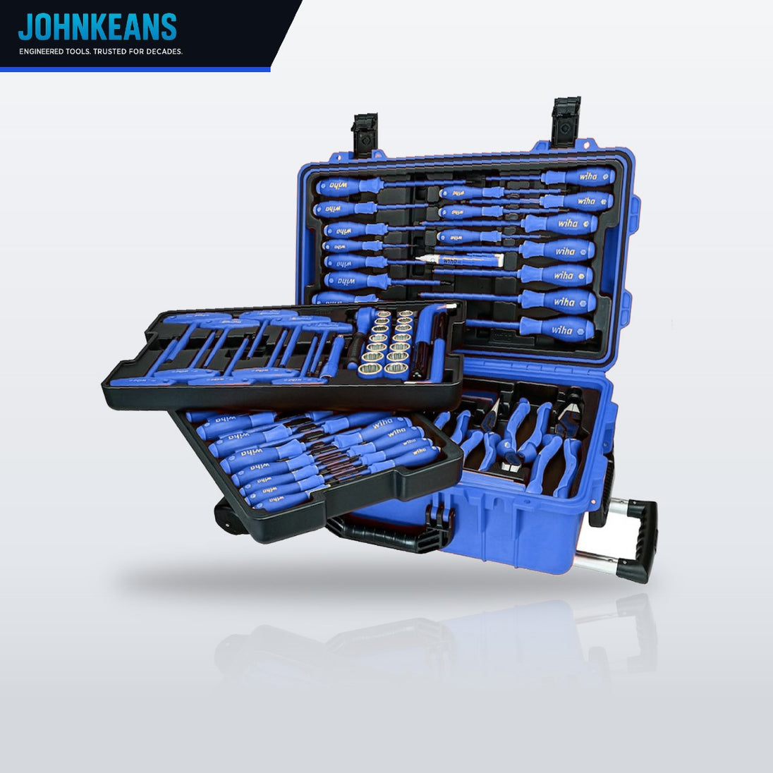 Johnkeans JK-EL-2007 – Insulated Electrical Tool Set 116 Pcs with Rolling Case & Carry Bag