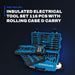 Johnkeans JK-EL-2007 – Insulated Electrical Tool Set 116 Pcs with Rolling Case & Carry Bag