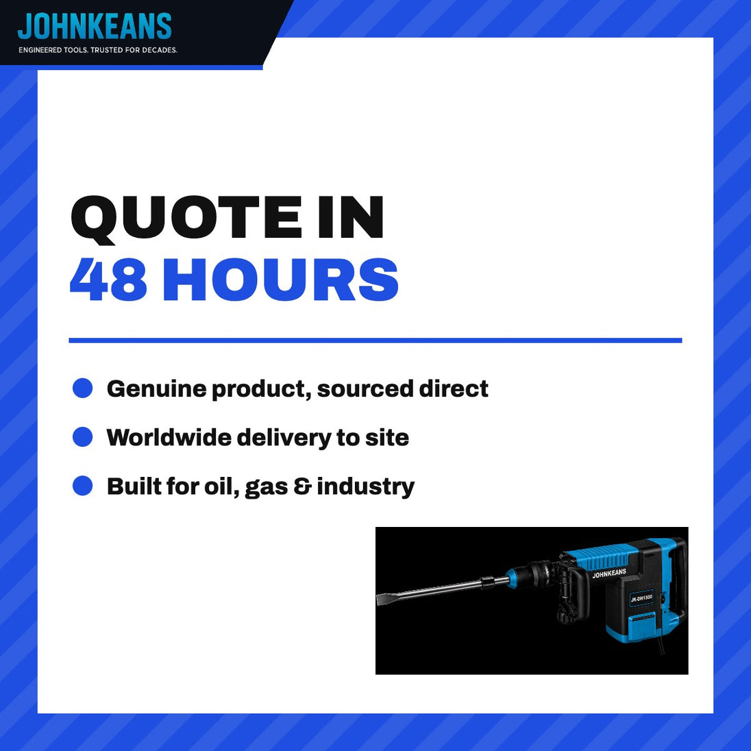 Johnkeans JK-EL-2009 – Explosion Proof Demolition Hammer 2000W