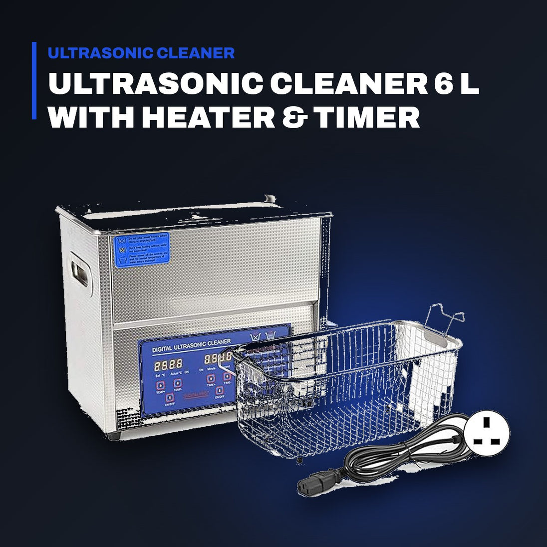 Johnkeans JK-EL-2011 – Ultrasonic Cleaner 6 L with Heater & Timer