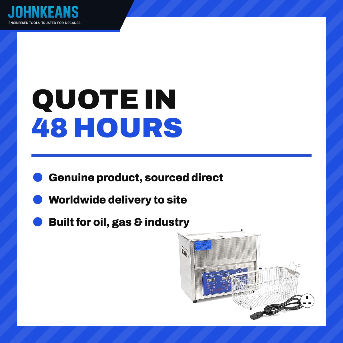 Johnkeans JK-EL-2011 – Ultrasonic Cleaner 6 L with Heater & Timer