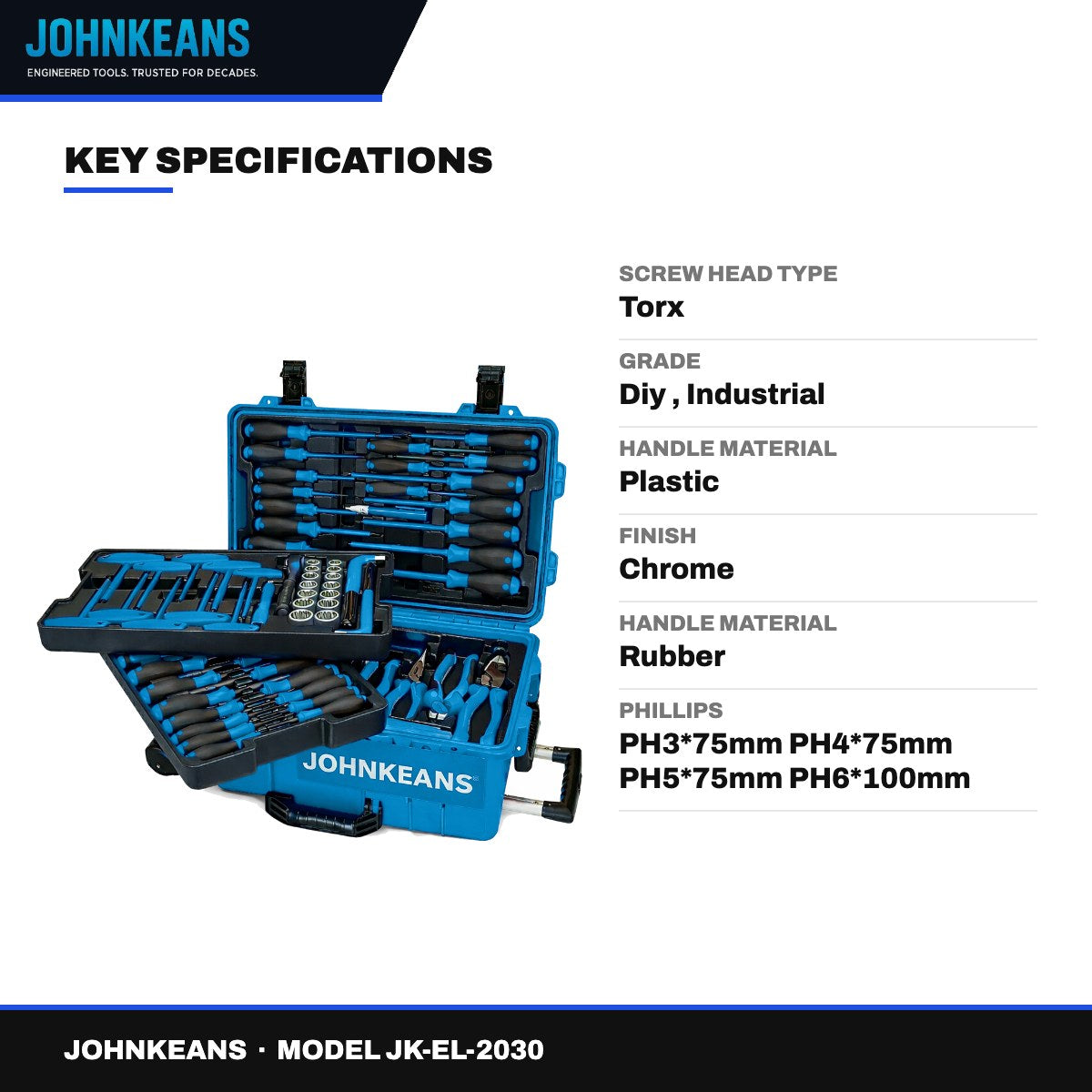 Johnkeans JK-EL-2030 – Insulated Electrician Screwdriver Set