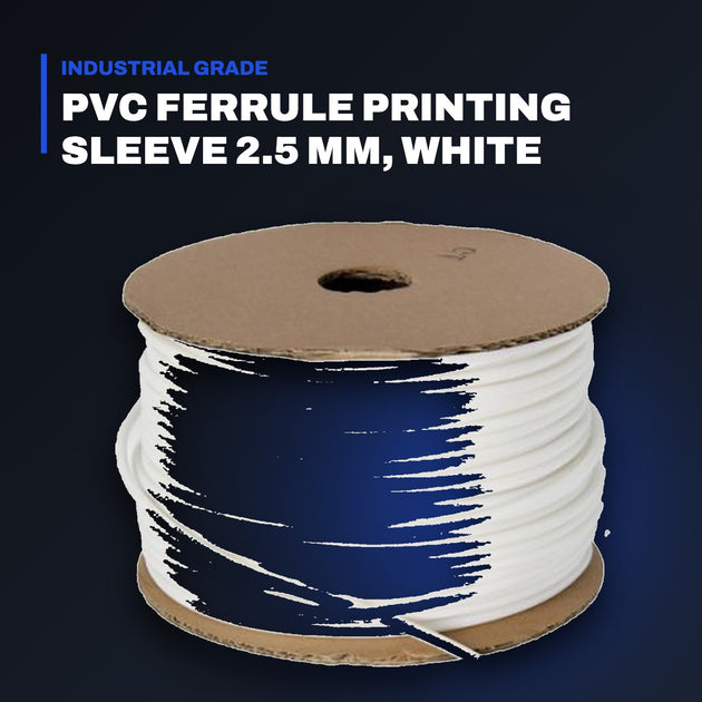 Johnkeans JK-EL-2035 – PVC Ferrule Printing Sleeve 2.5 mm, White