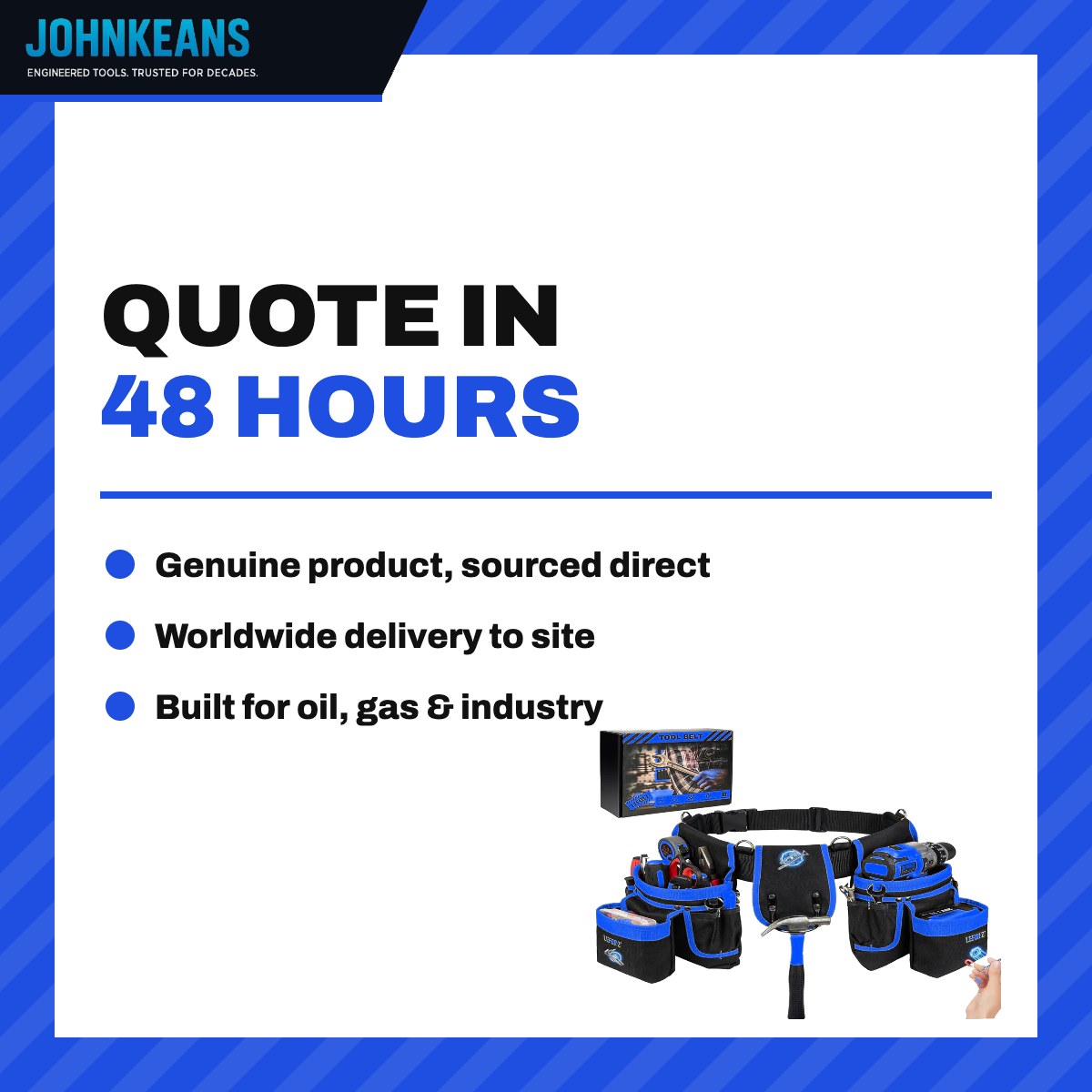 Johnkeans JK-EL-2040 – Magnetic Tool Belt 27 Pockets