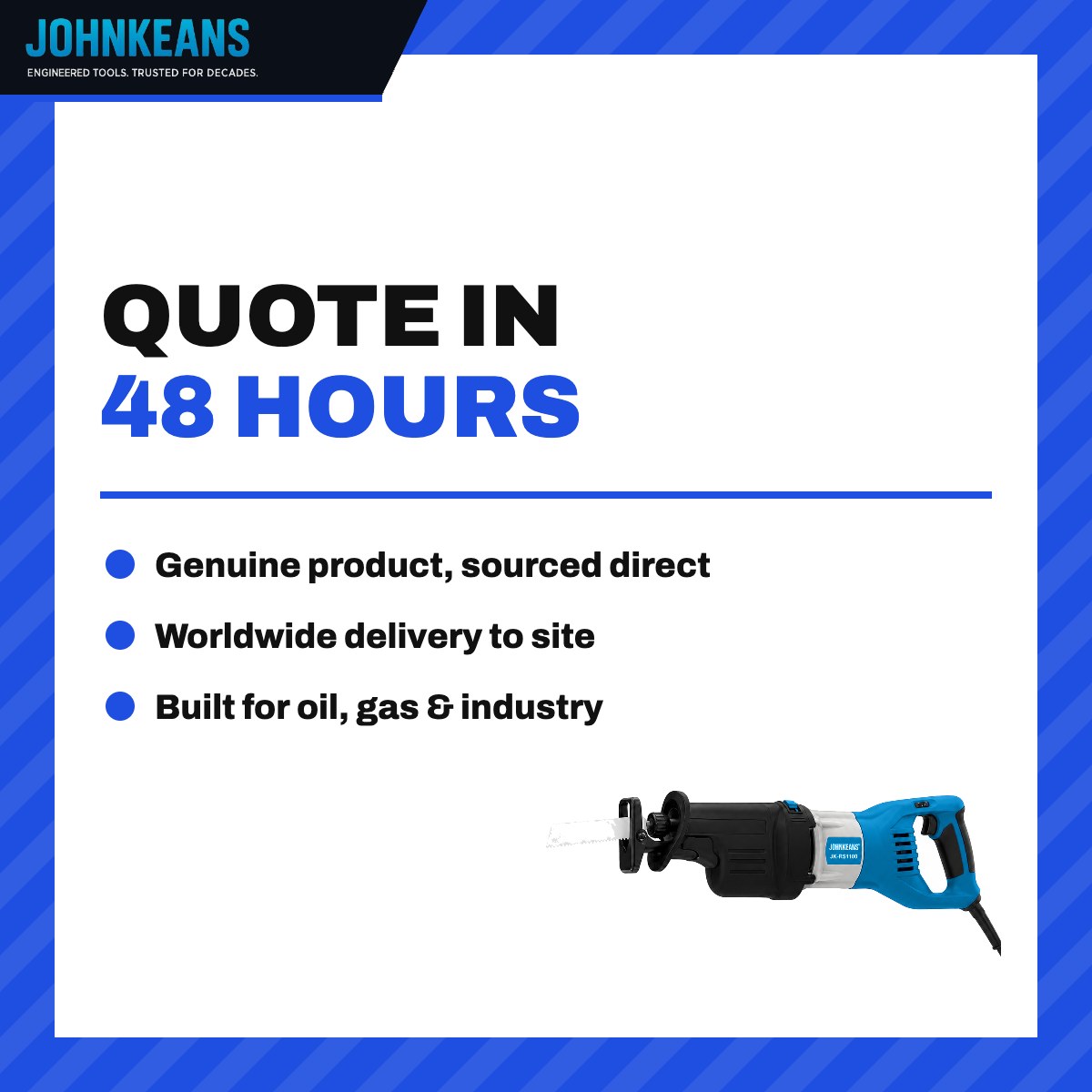 Johnkeans JK-PT-2081 – Johnkeans JK F2028 – Air Reciprocating Saw – Heavy Duty, Lock Out Lever