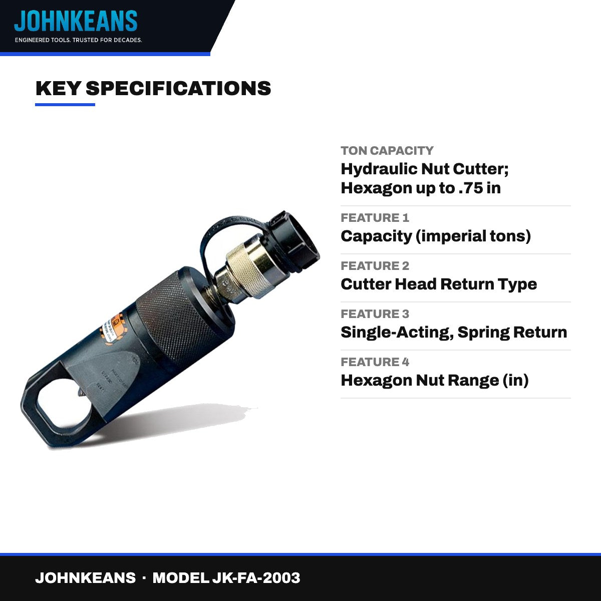 Johnkeans JK-FA-2003 – Hydraulic Nut Splitter 5 Ton