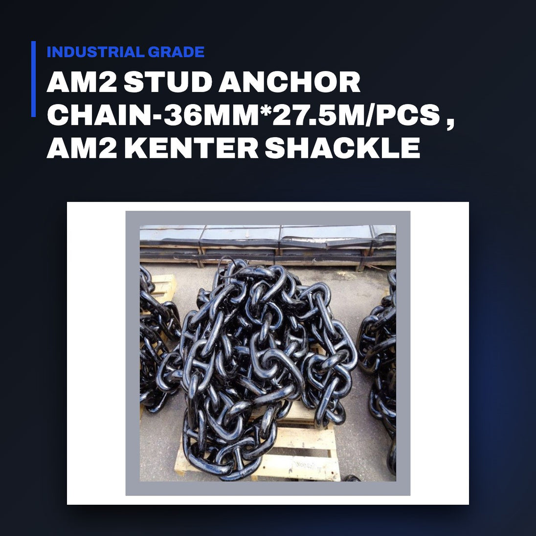 Johnkeans JK-FA-2007 – Stud Link Anchor Chain 36 mm with Shackles