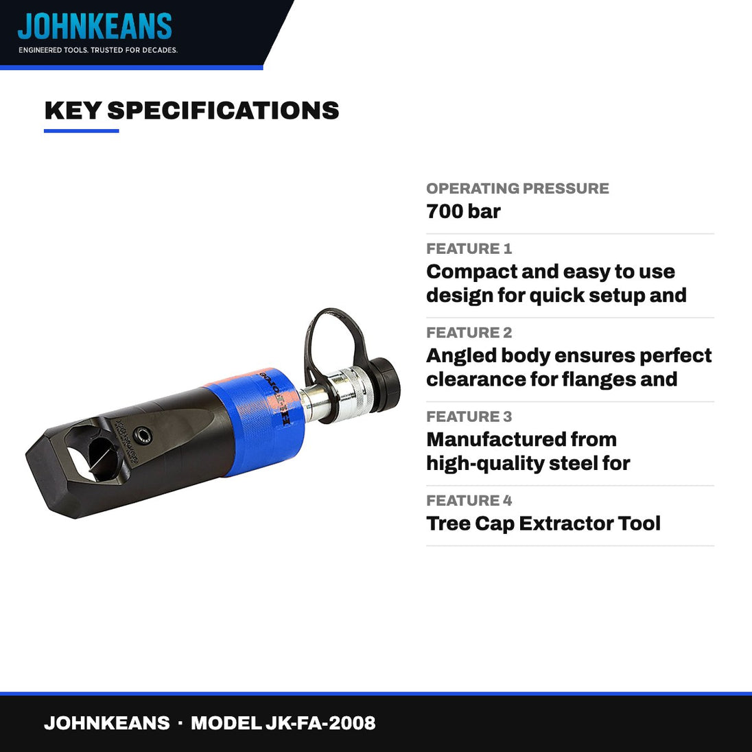 Johnkeans JK-FA-2008 – Hydraulic Nut Splitter 700 Bar, M10 – M75