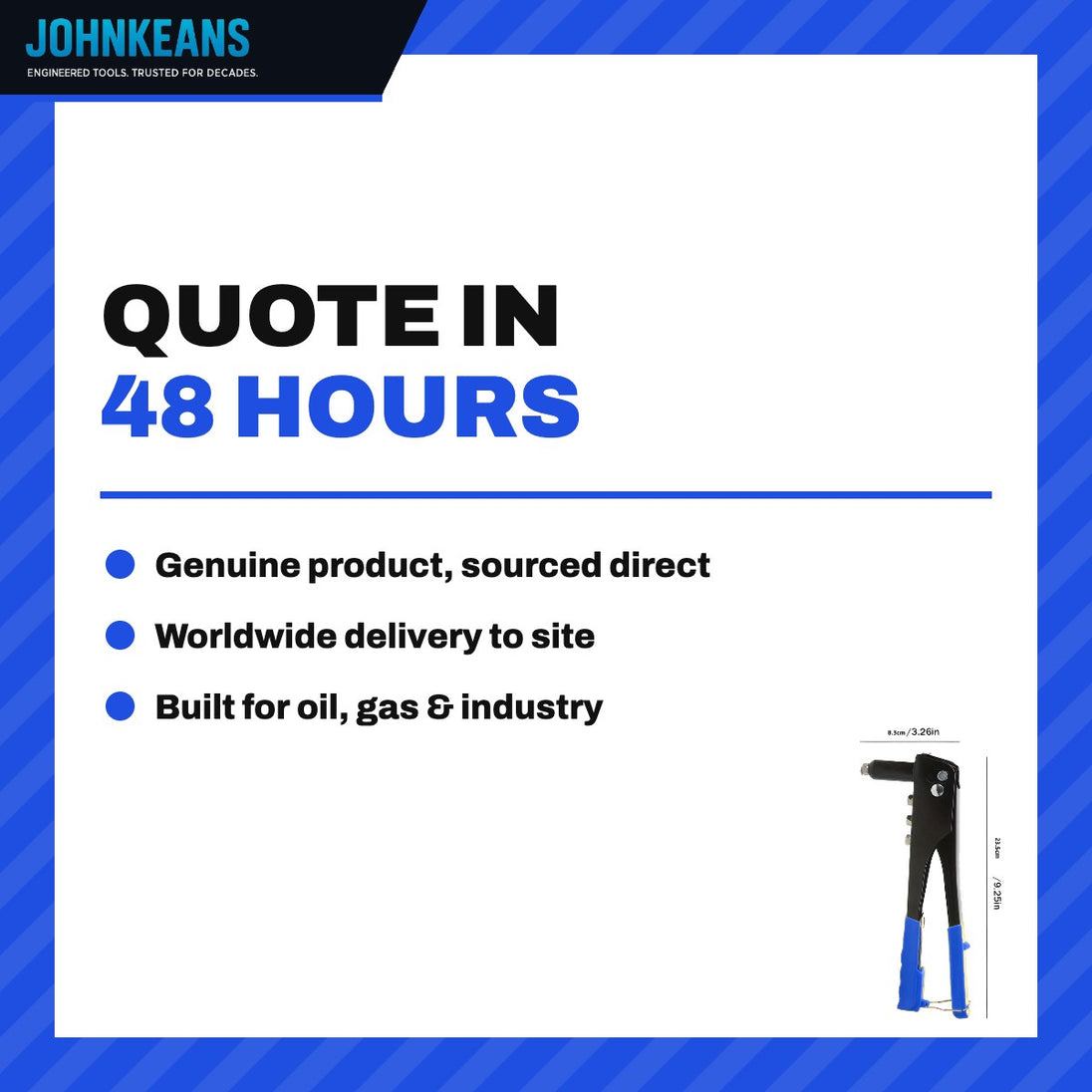 Johnkeans JK-FA-2009 – Heavy Duty Hand Rivet Gun & Flap Discs