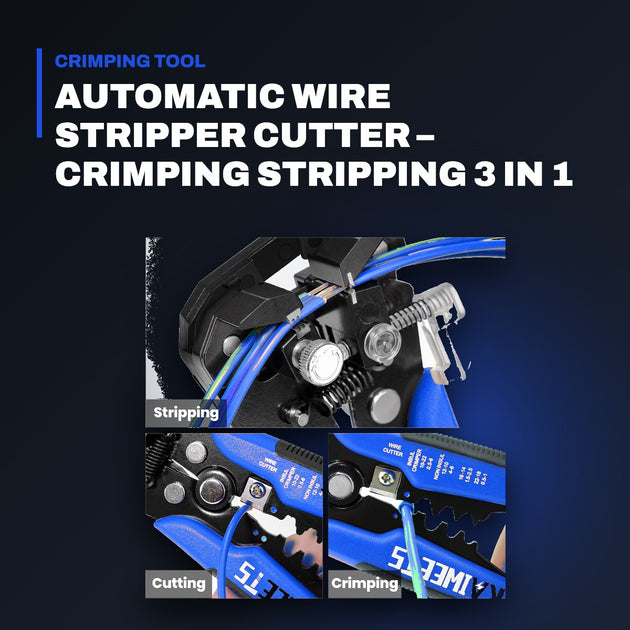 Johnkeans JK-HT-2036 – Automatic Wire Stripper Cutter – Crimping Stripping 3 In 1