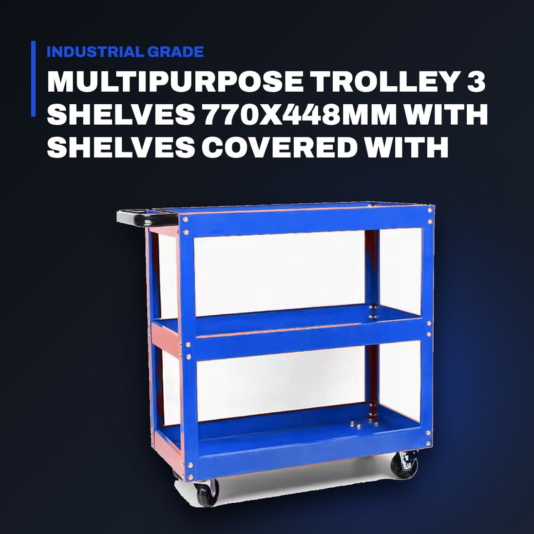Johnkeans JK-GS-2010 – Heavy Duty Multipurpose Cart, 3 Shelves