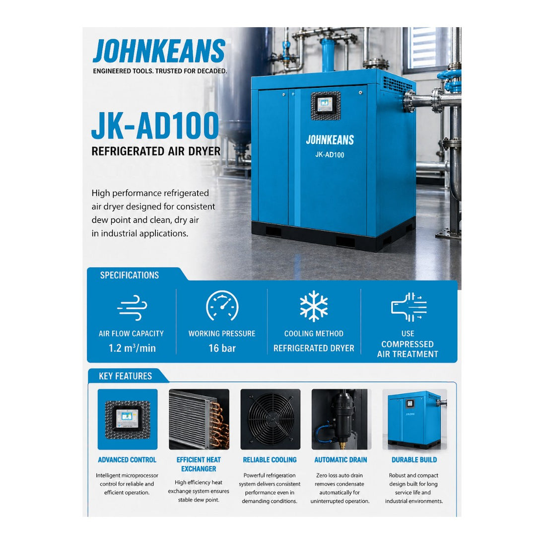 Johnkeans JK-GS-2015 – Refrigerated Compressed Air Dryer