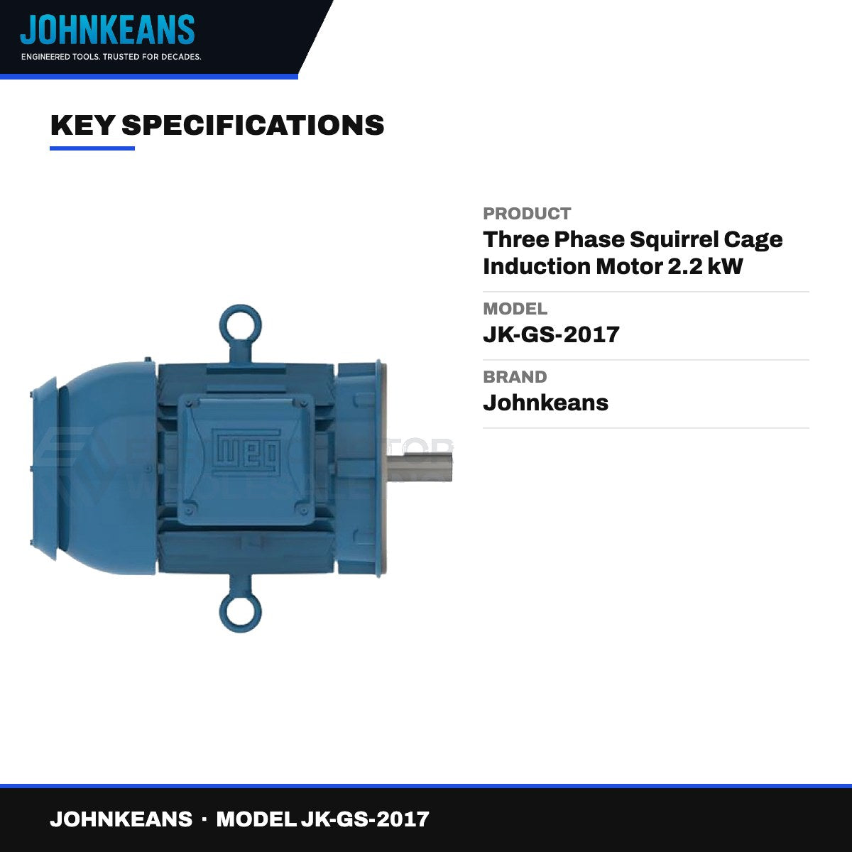 Johnkeans JK-GS-2017 – Three Phase Squirrel Cage Induction Motor 2.2 kW