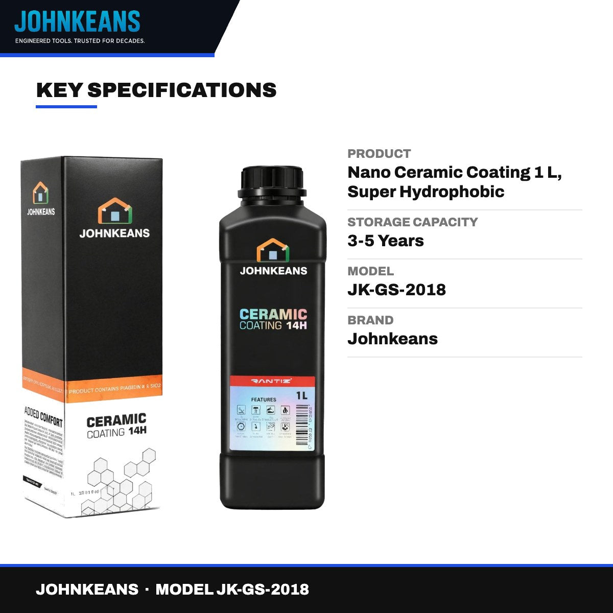 Johnkeans JK-GS-2018 – Nano Ceramic Coating 1 L, Super Hydrophobic