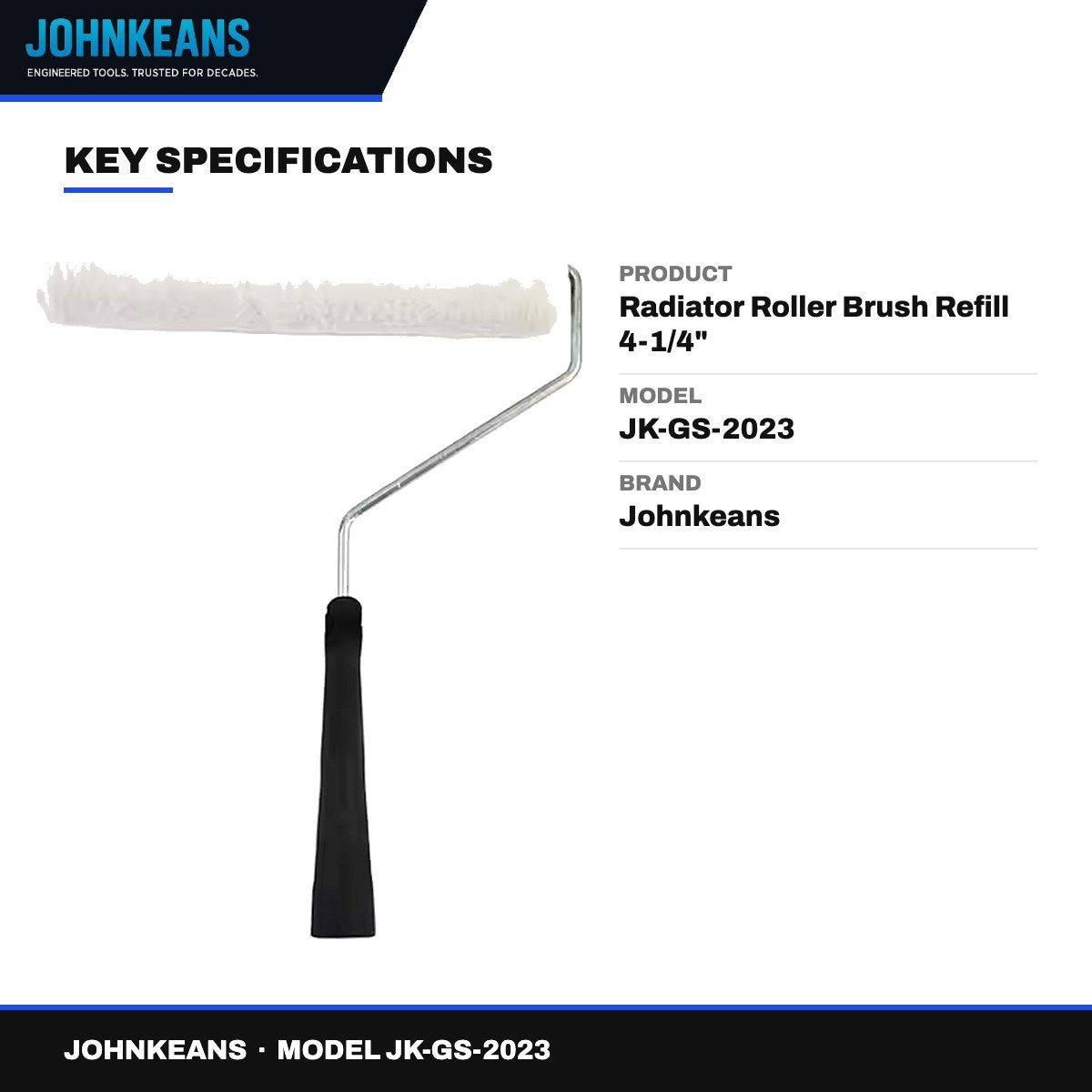 Johnkeans JK-GS-2023 – Radiator Roller Brush Refill 4-1/4"