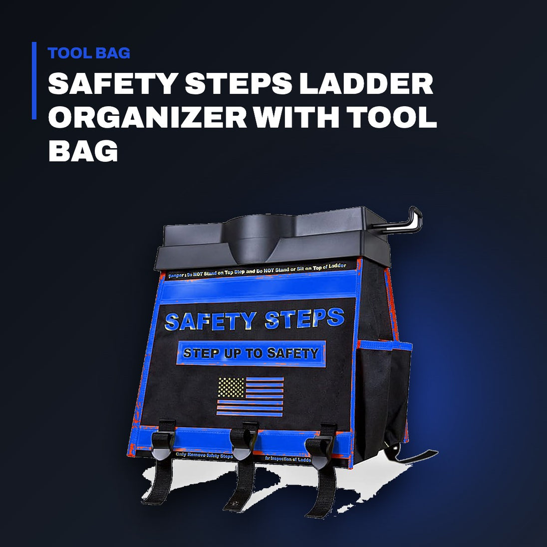 Johnkeans JK-GS-2025 – Safety Steps Ladder Organizer with Tool Bag
