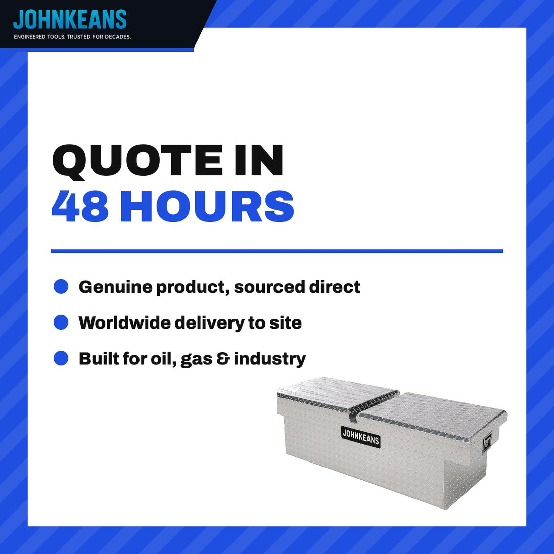Johnkeans JK-GS-2029 – Heavy Duty Gull-Wing Cross Bed Deep Truck Box