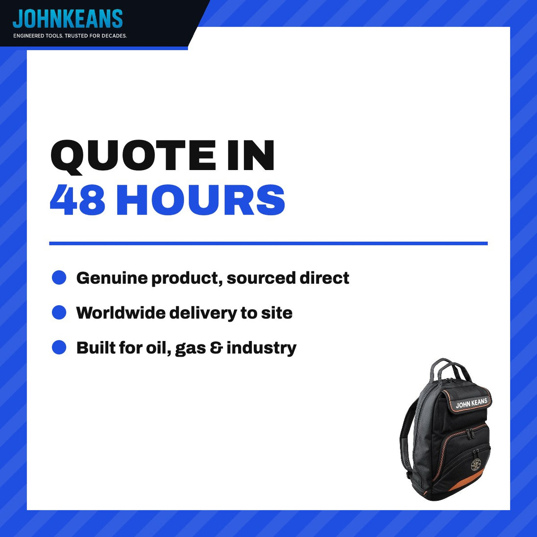 Johnkeans JK-GS-2030 – Fire Proof Weather Resistant Tool Backpack