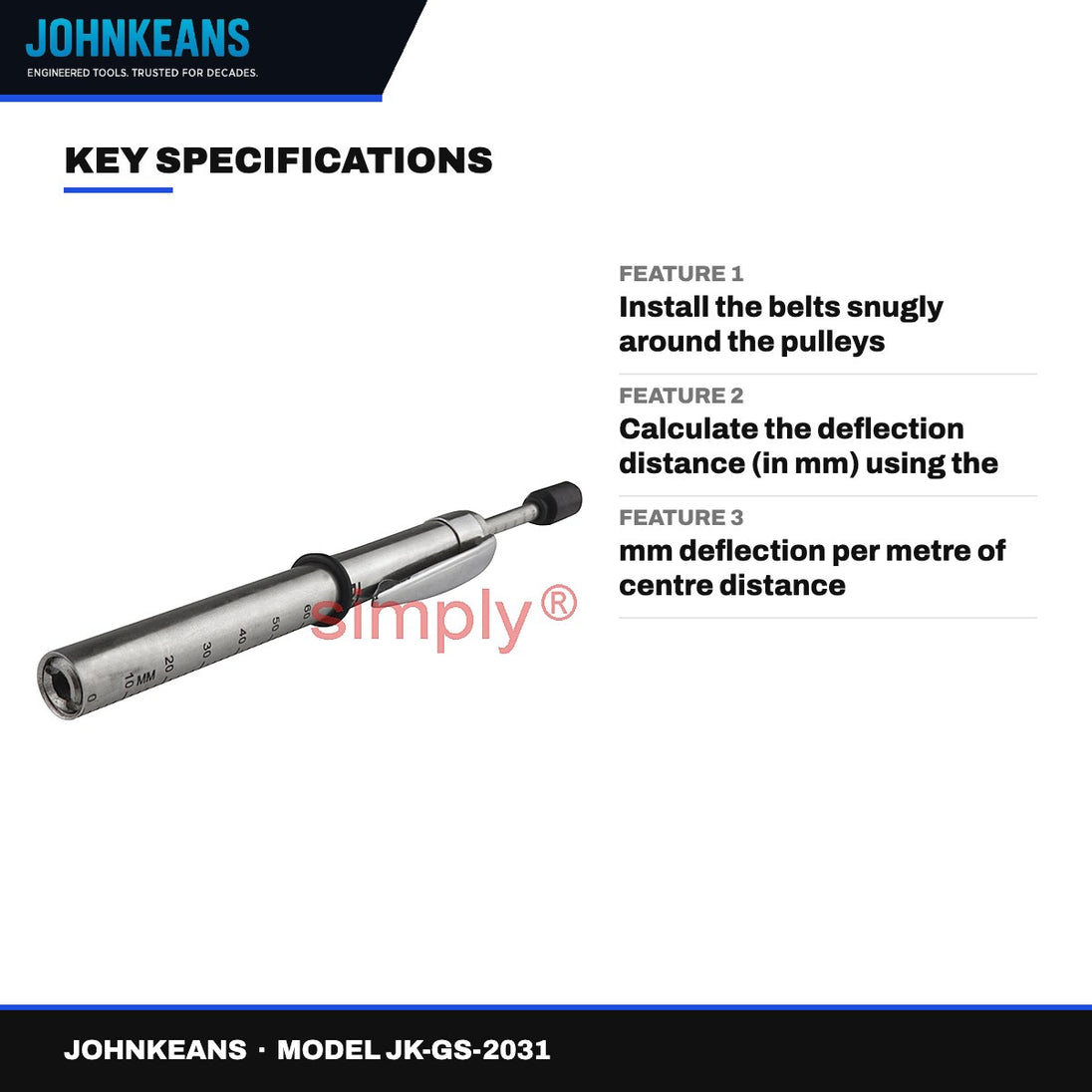 Johnkeans JK-GS-2031 – PIX V & Wedge Belt Tensioning Kit
