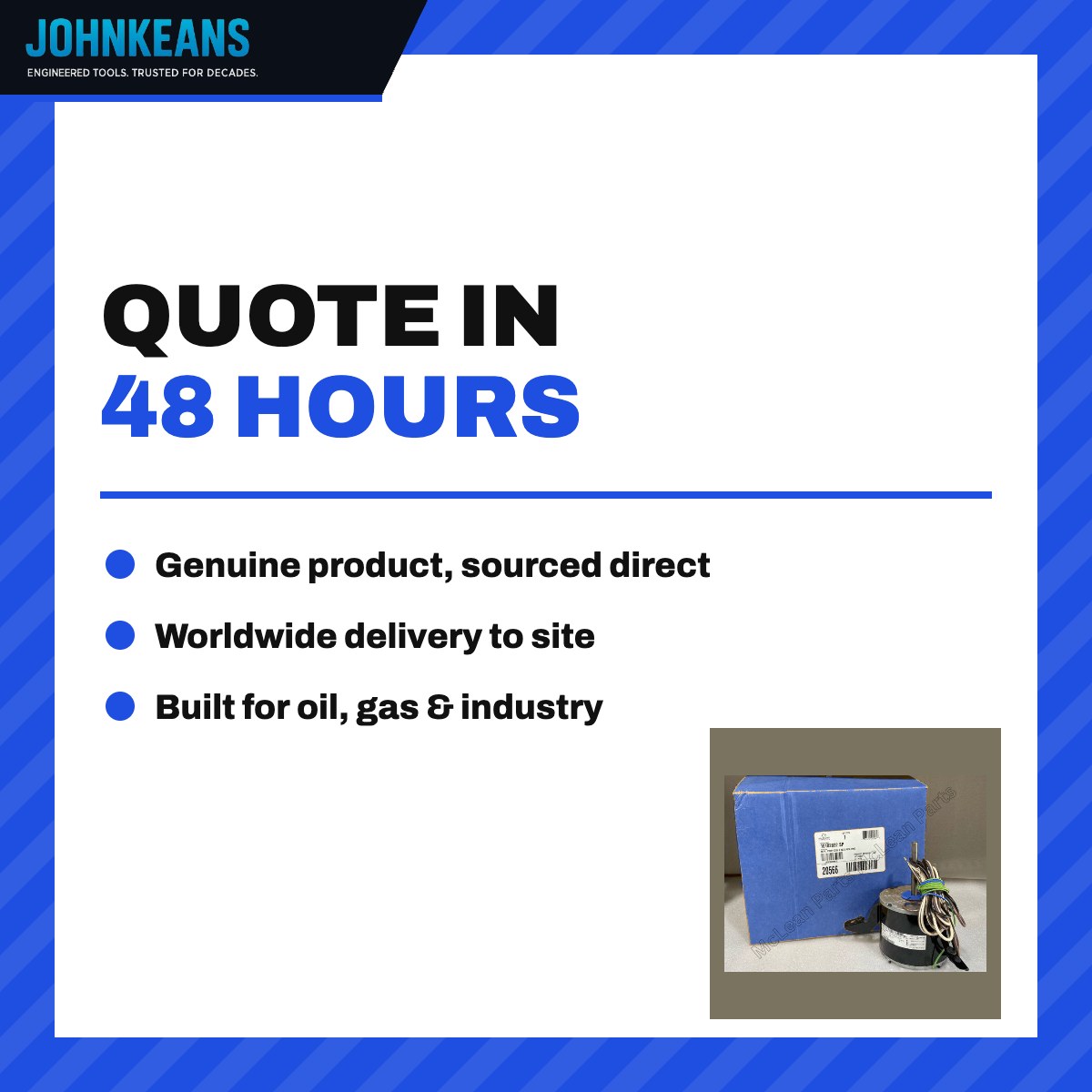 Johnkeans JK-GS-2036 – Condenser Blower Motor 1/3 HP 230V
