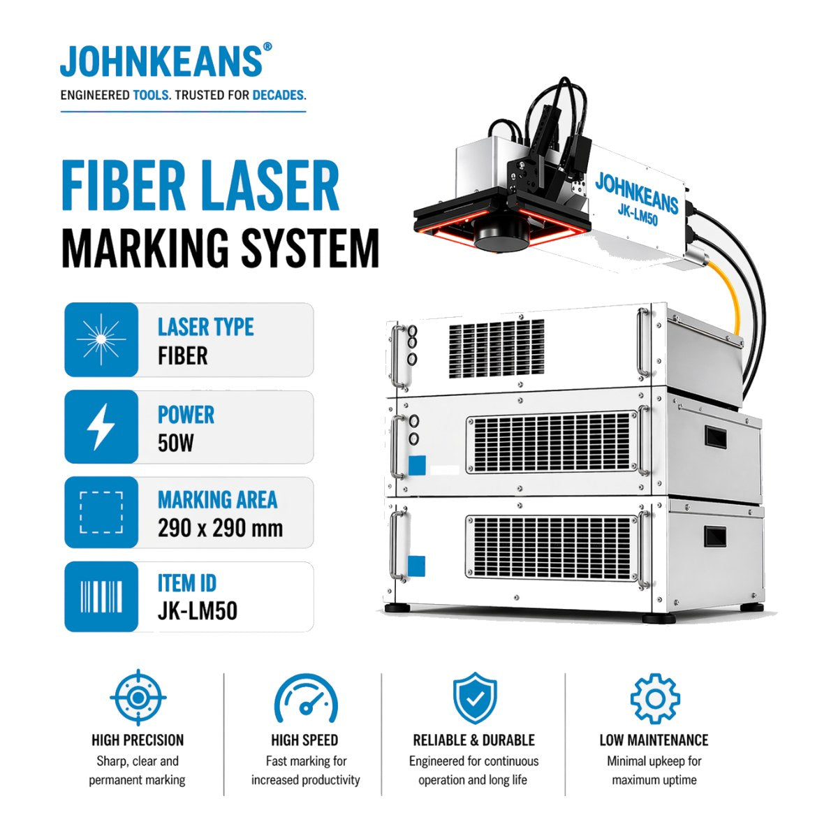 Johnkeans JK-GS-2041 – Fiber Laser Marking Machine 50W
