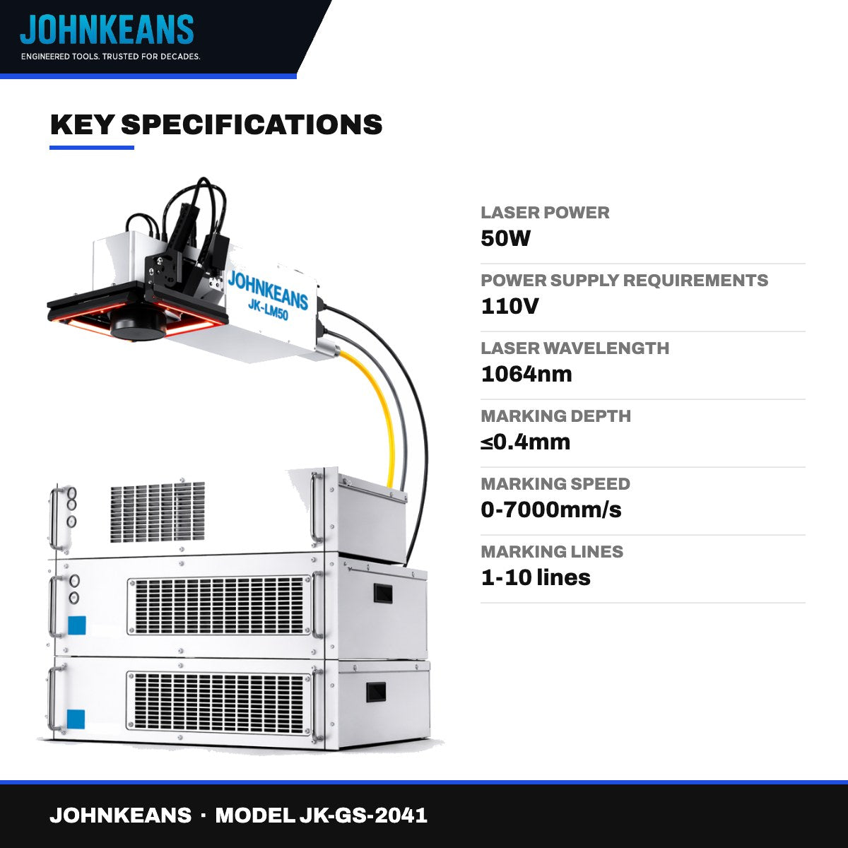 Johnkeans JK-GS-2041 – Fiber Laser Marking Machine 50W