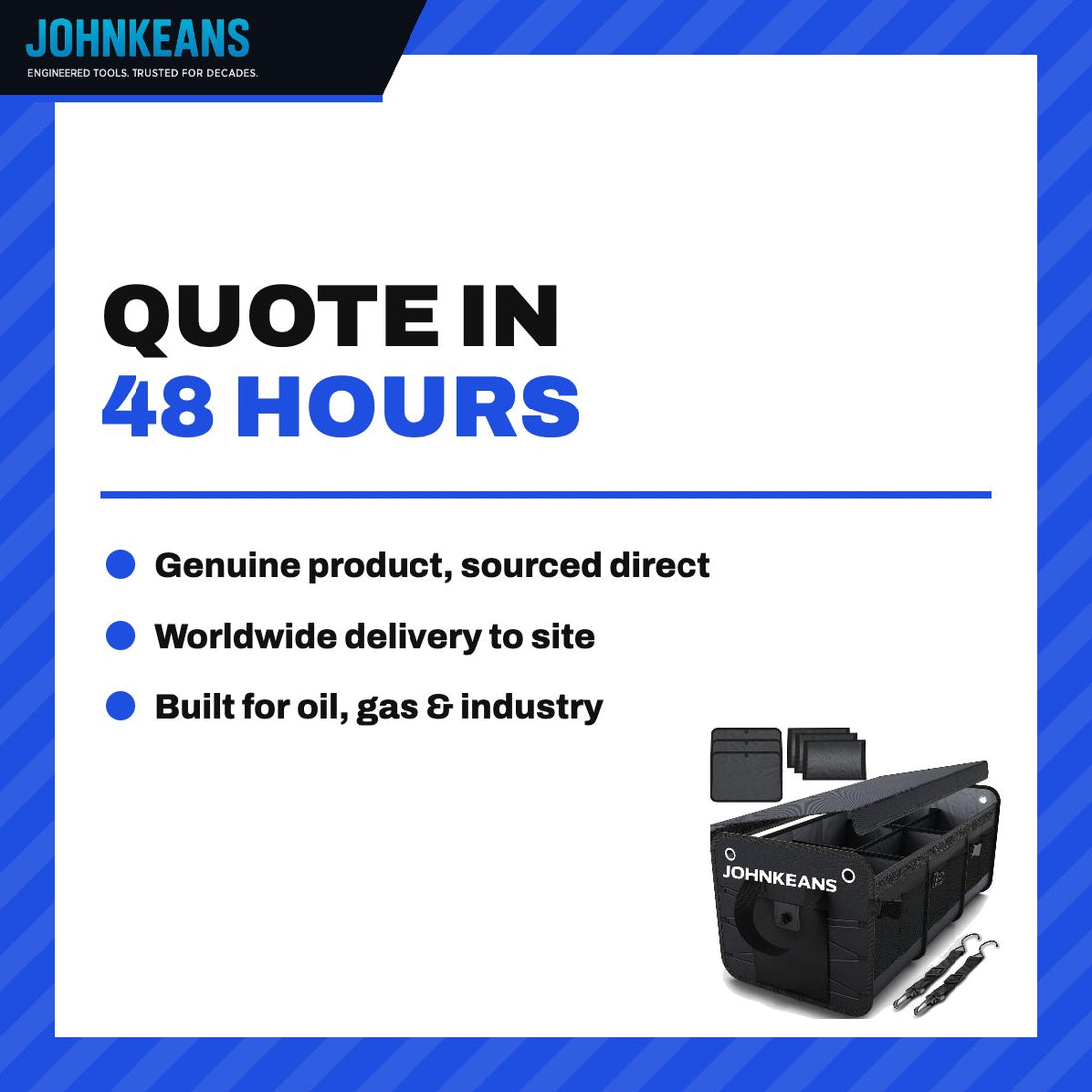 Johnkeans JK-GS-2044 – Collapsible Waterproof Vehicle Trunk Organizer 80 x 35 x 35 cm
