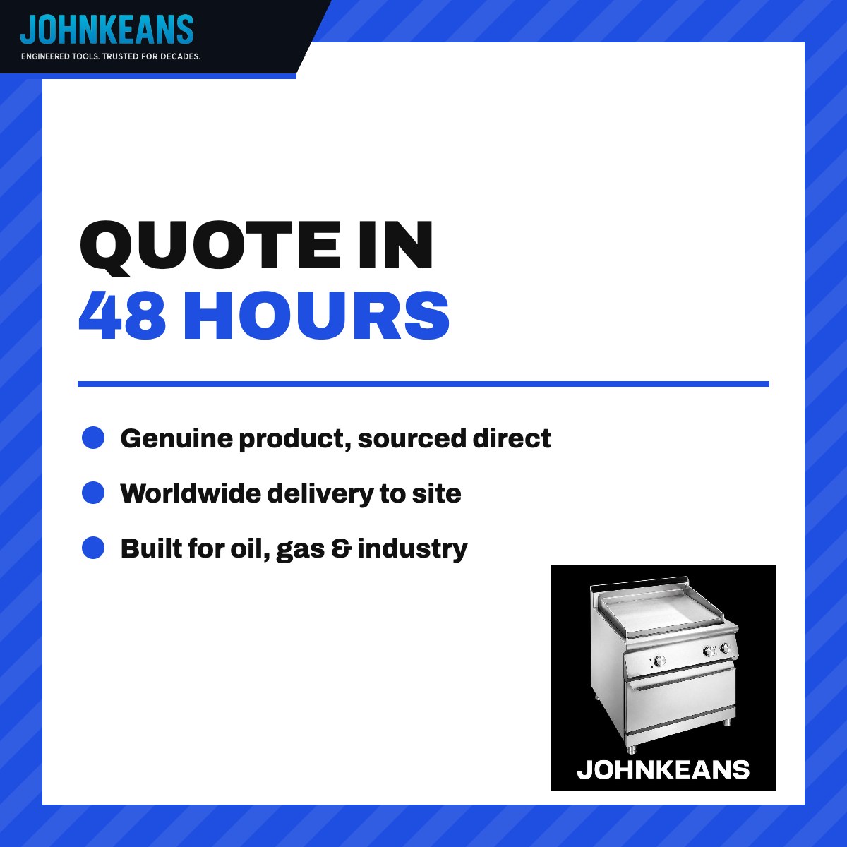 Johnkeans JK-GS-2048 – Commercial Griddle with Oven, Stainless Steel