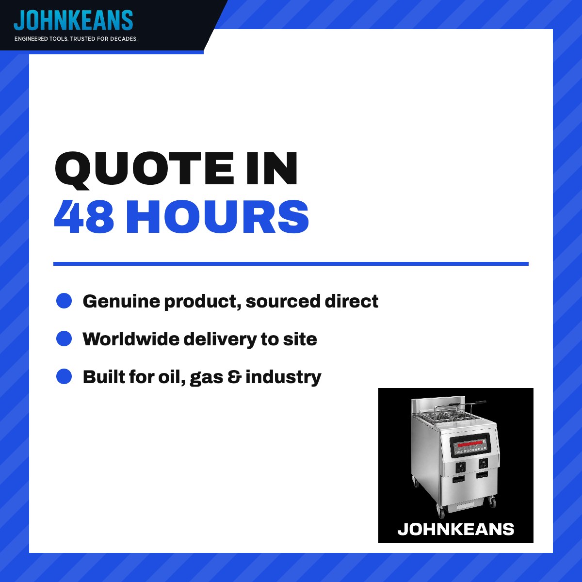 Johnkeans JK-GS-2049 – Commercial Electric Deep Fryer, Stainless Steel