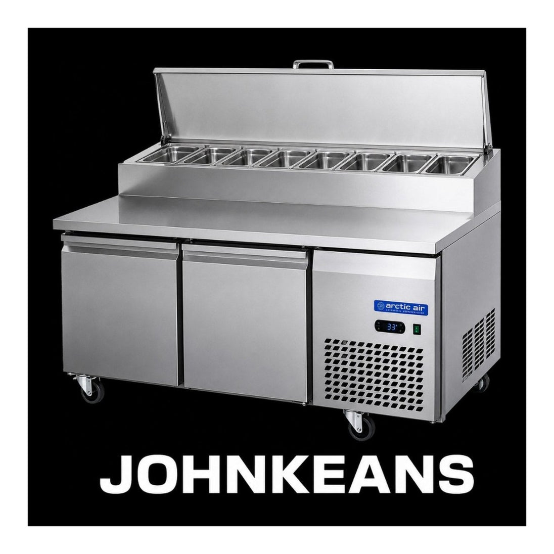 Johnkeans JK-GS-2050 – Refrigerated Prep Table with Topping Rail